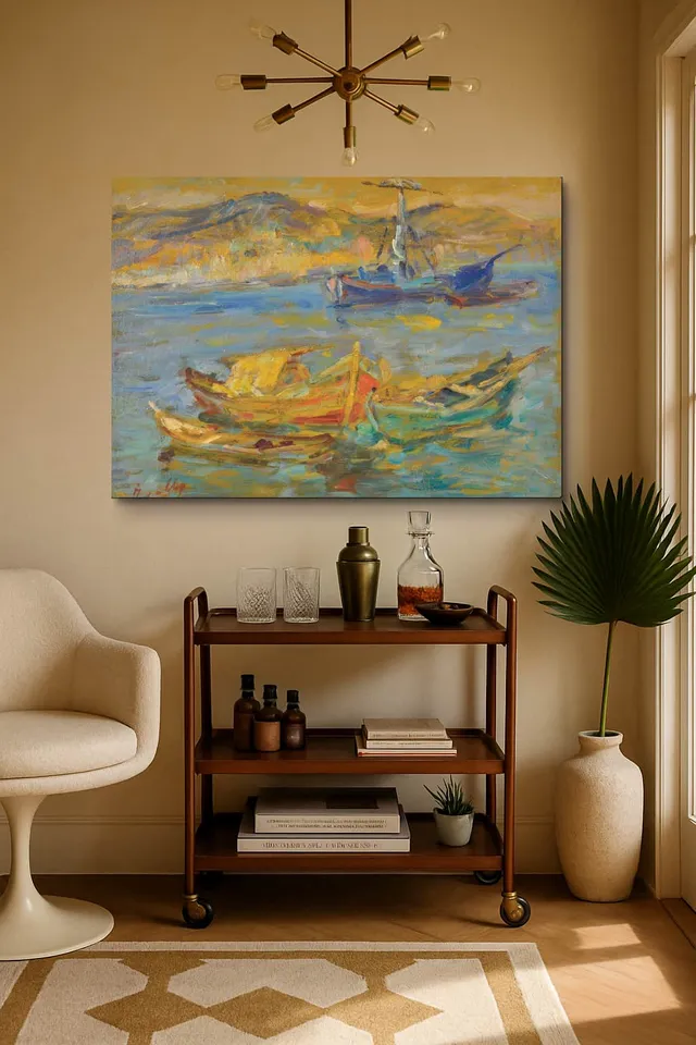 Living Room Midcentury Bar Cart