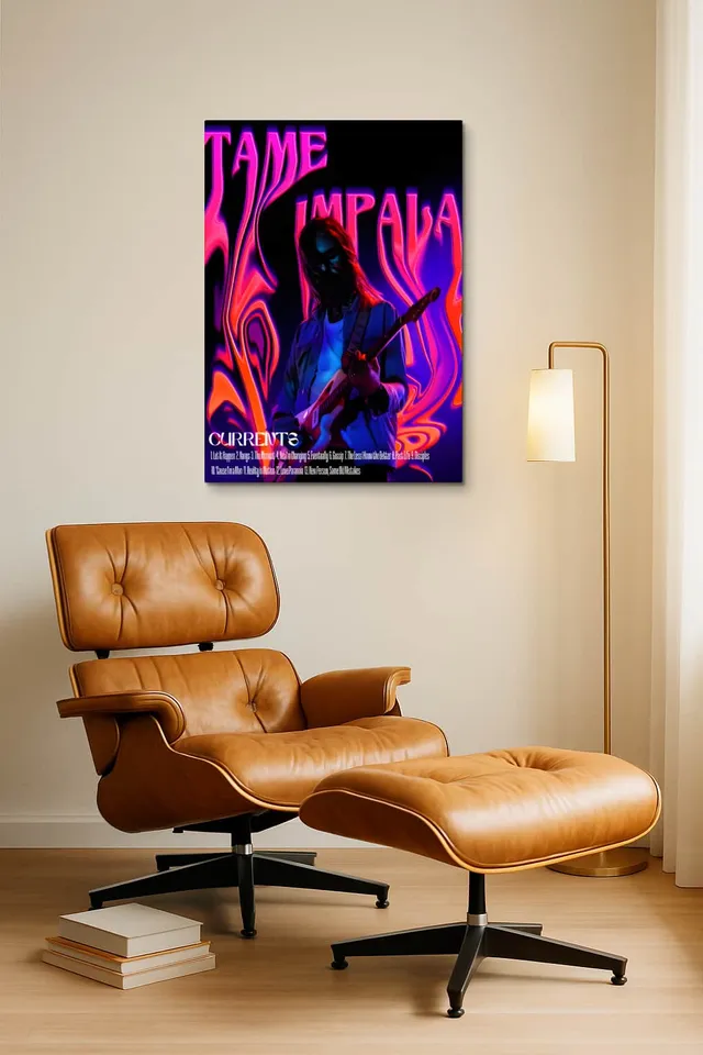 Living Room Okuma Caramel Eames Lounge