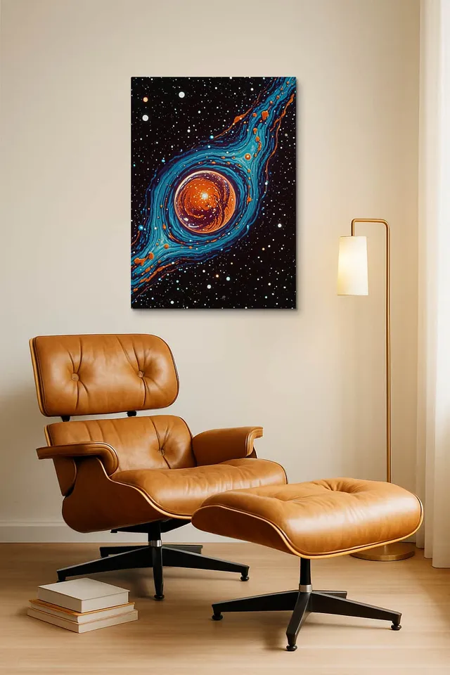 Living Room Okuma Caramel Eames Lounge