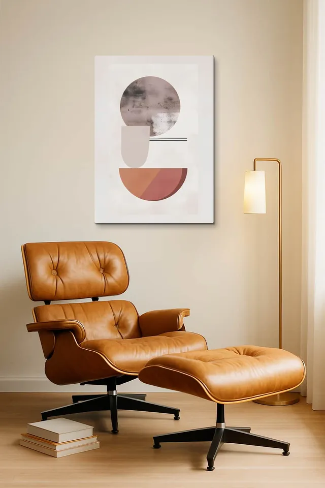 Living Room Okuma Caramel Eames Lounge