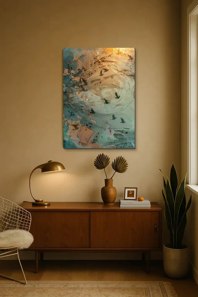 Living Room Midcentury Walnut Credenza