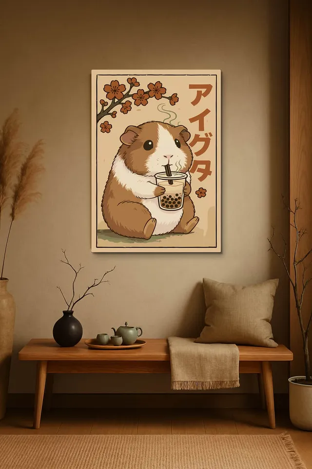 Living Room Japandi Oak Bench