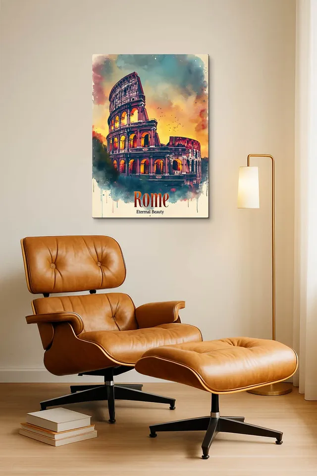 Living Room Okuma Caramel Eames Lounge