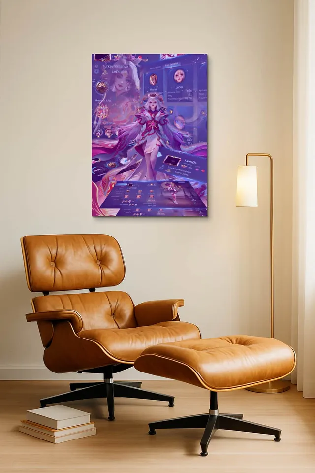 Living Room Okuma Caramel Eames Lounge