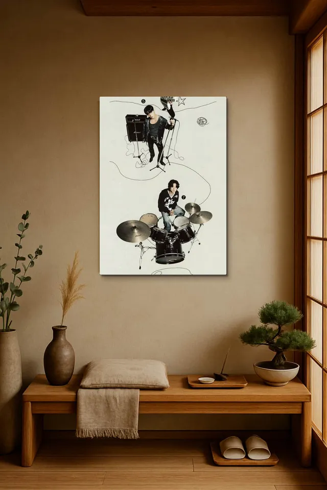 Living Room Japandi Shoji Screen