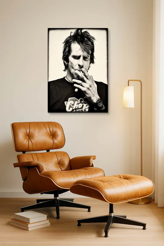 Living Room Okuma Caramel Eames Lounge