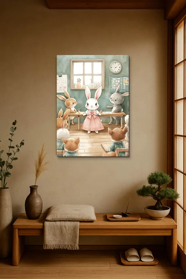 Living Room Japandi Shoji Screen