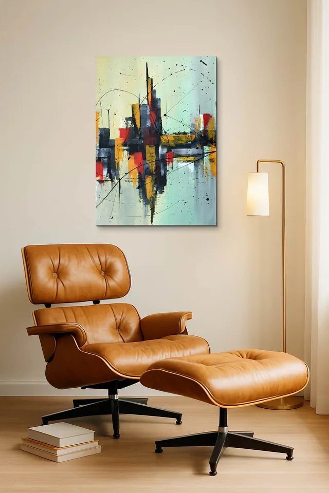 Living Room Okuma Caramel Eames Lounge