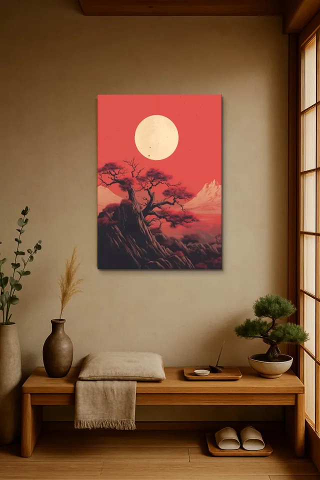 Living Room Japandi Shoji Screen