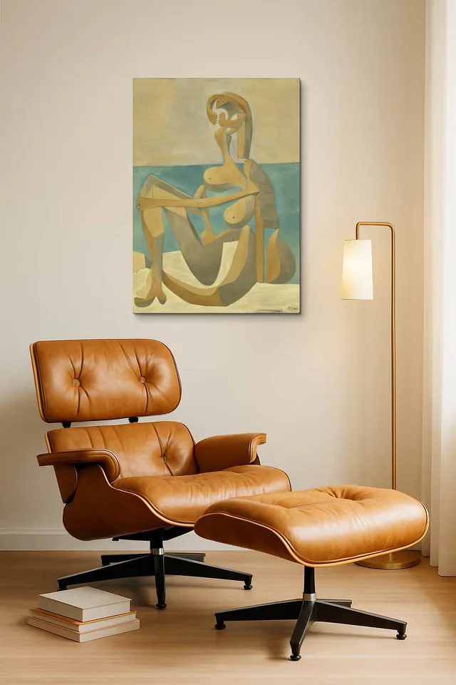 Living Room Okuma Caramel Eames Lounge