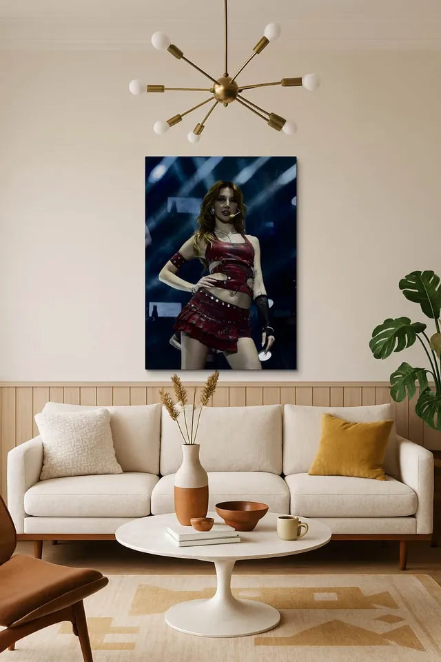 Living Room Salon Decor Mid Century Walnut Sputnik