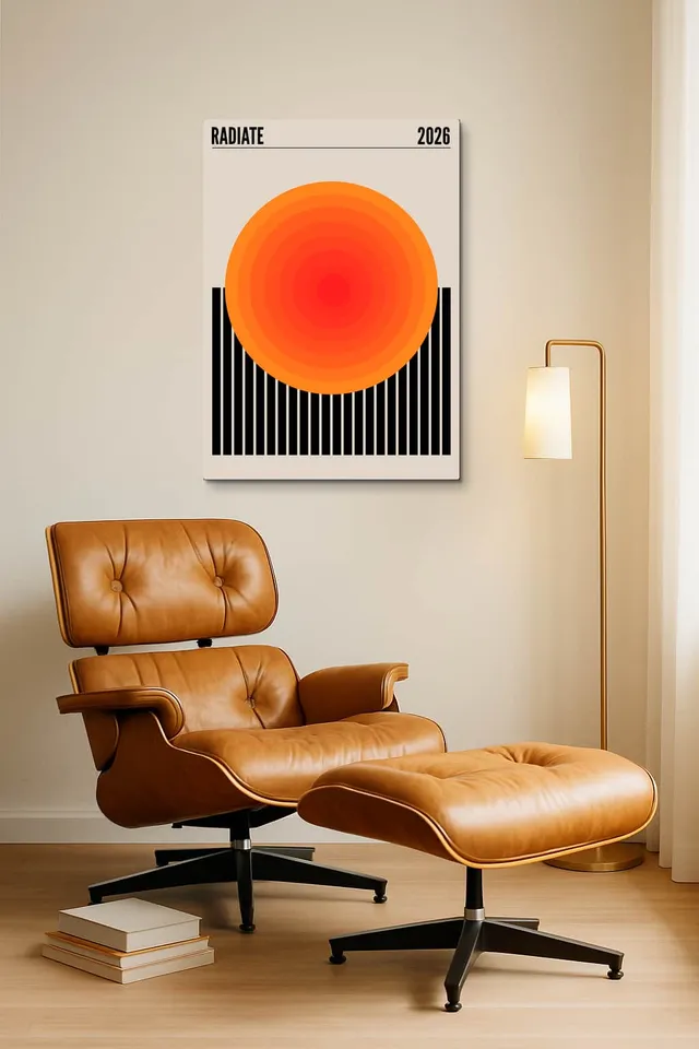 Living Room Okuma Caramel Eames Lounge