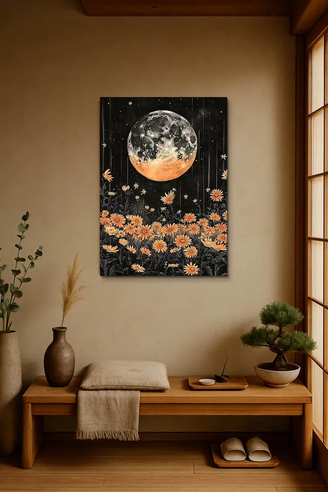 Living Room Japandi Shoji Screen