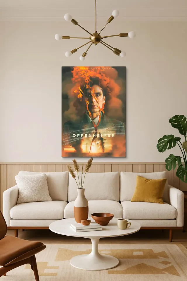 Living Room Salon Decor Mid Century Walnut Sputnik