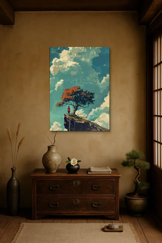 Living Room Wabi Aged Wood