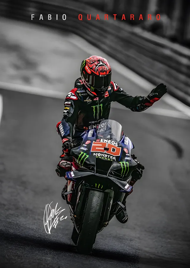 Fabio Quartararo metal tablo