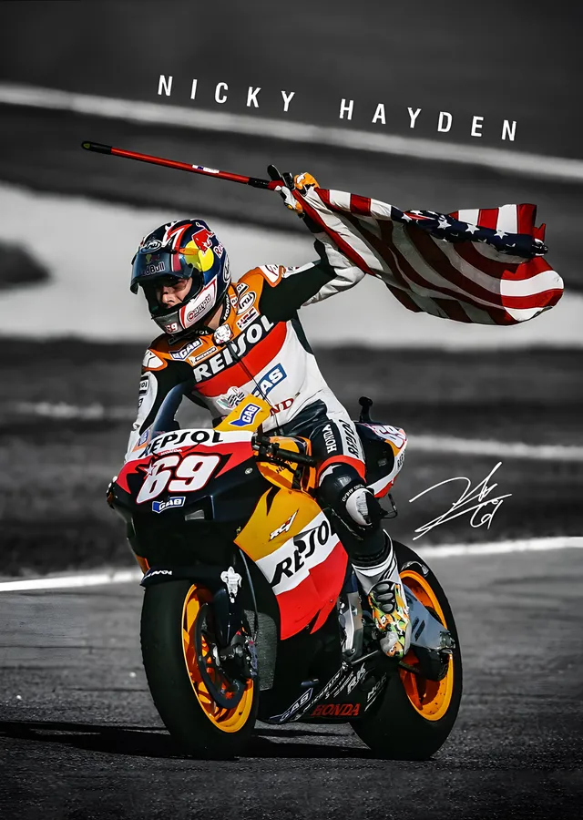 Nicky Hayden 69 metal tablo