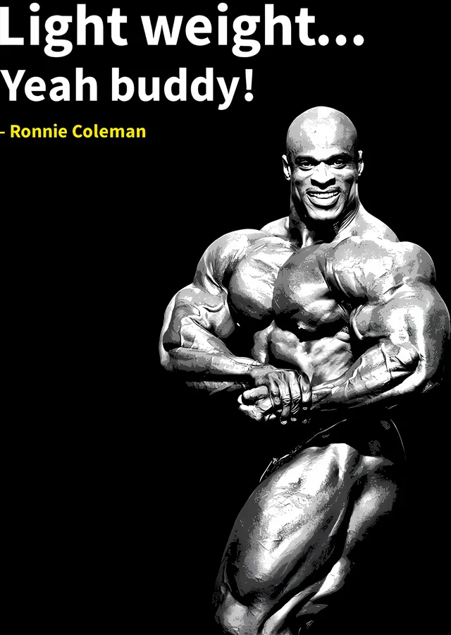 Ronnie Coleman: Light Weight metal tablo