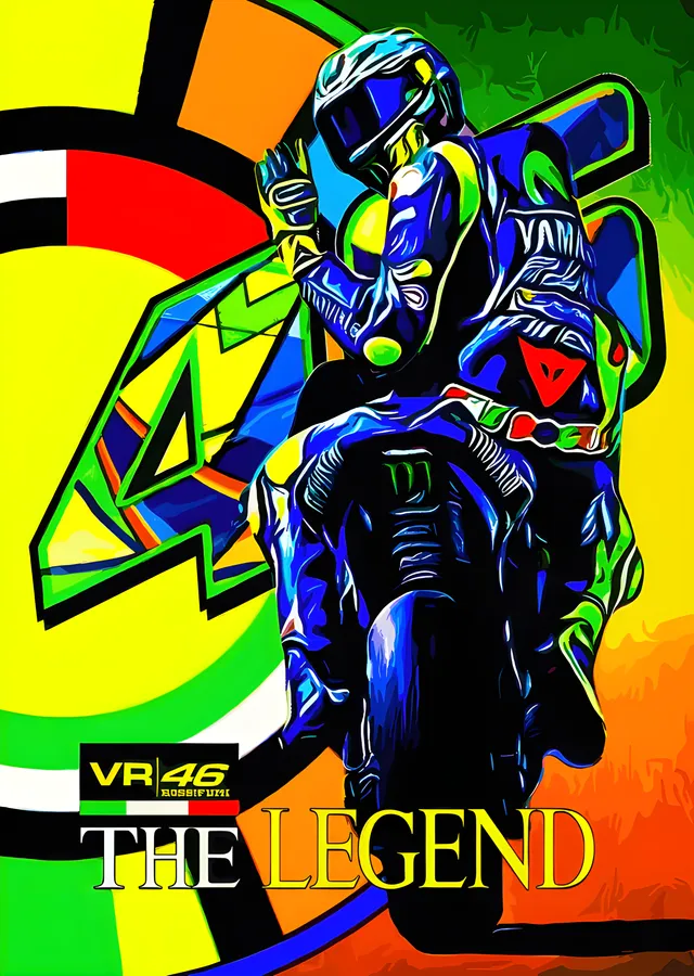 Valentino Rossi VR46 - The Legend metal tablo