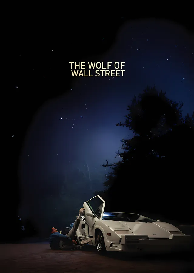 The Wolf of Wall Street: Gece Sahnesi metal tablo