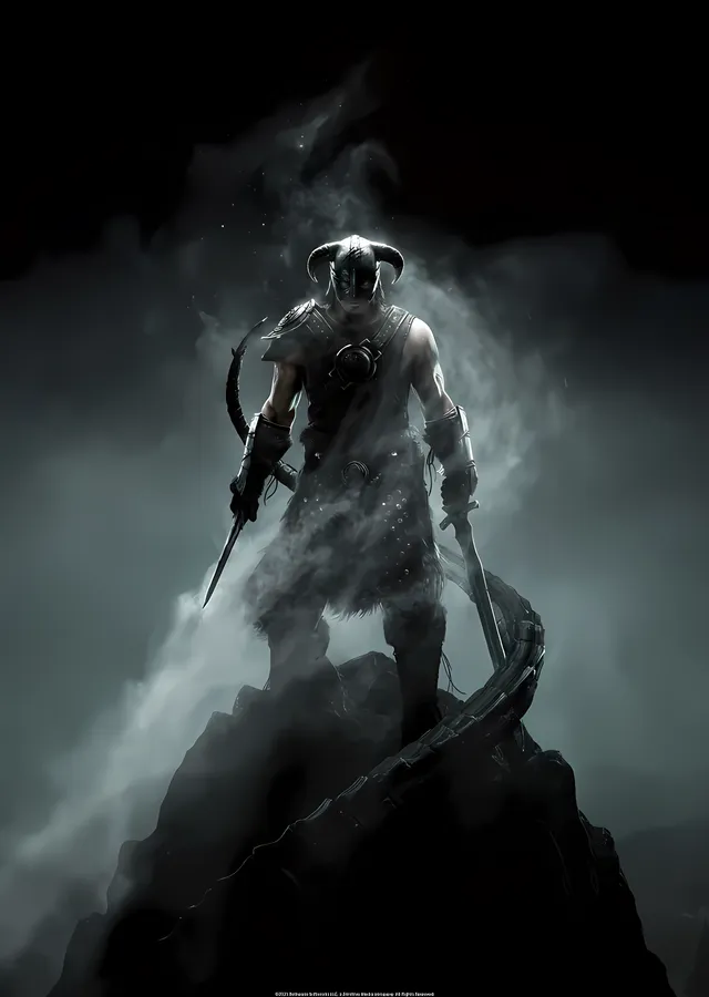 Skyrim: Ejderha Doğumlu metal tablo