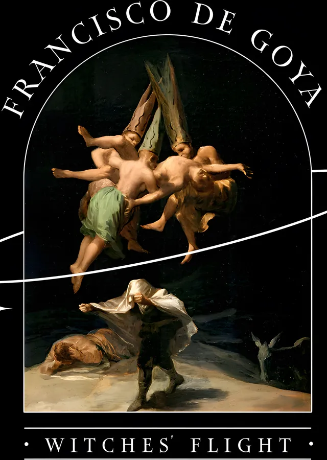 Francisco de Goya: Witches' Flight metal tablo