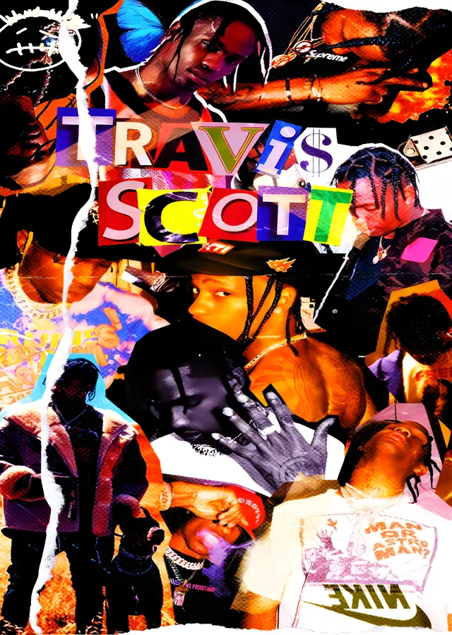 Travis Scott: Kelebekler metal tablo
