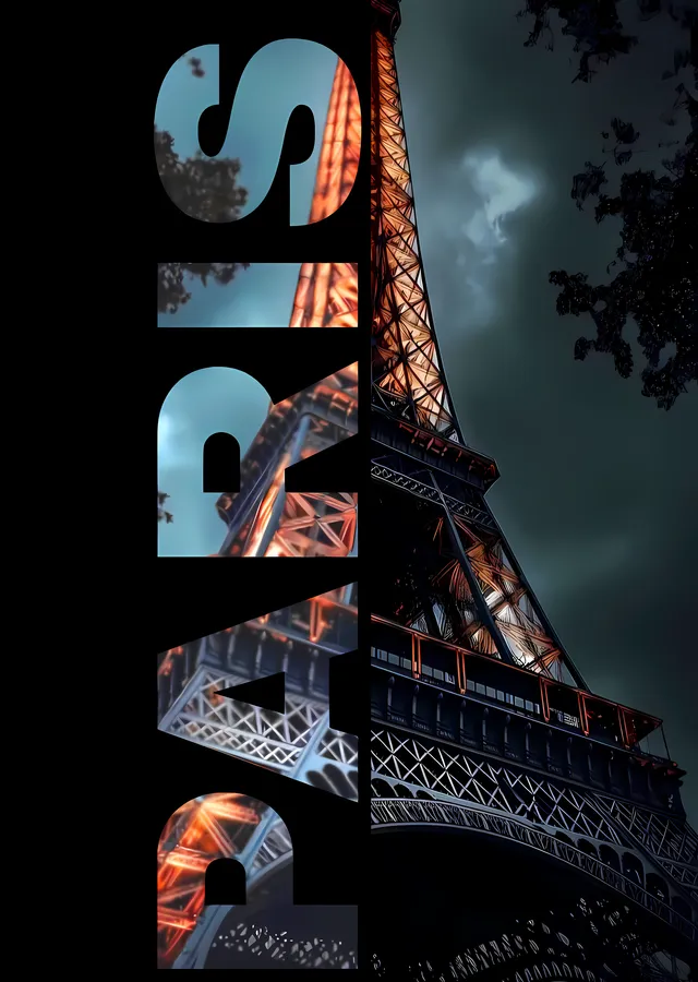 Paris: Eyfel Kulesi'nin Büyüsü metal tablo