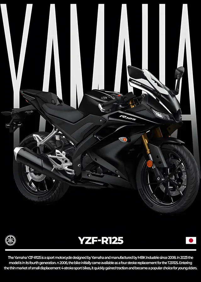 Yamaha YZF-R125 metal tablo