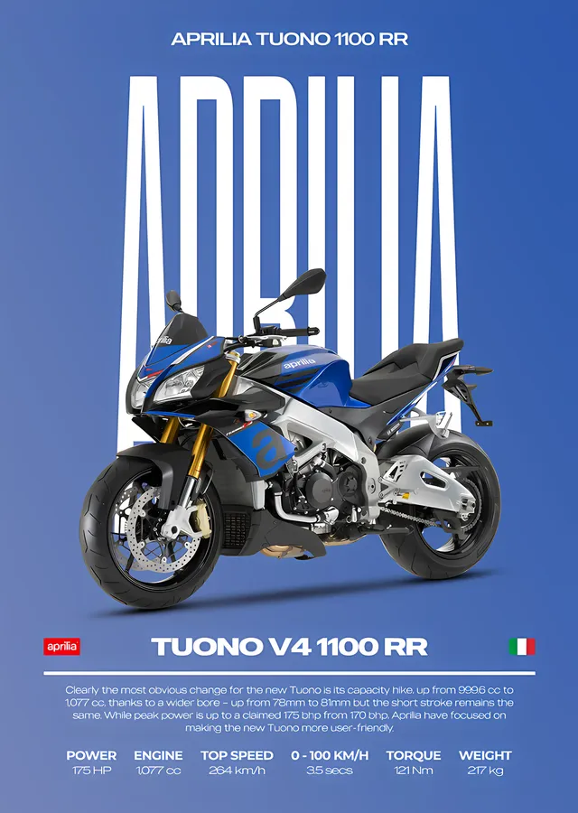 Aprilia Tuono 1100 RR metal tablo