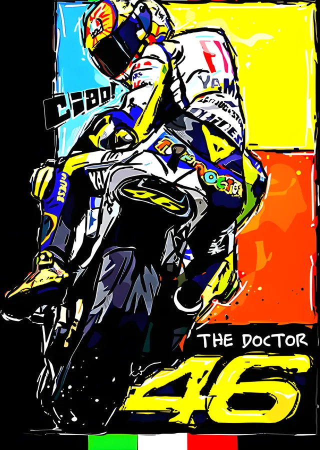 Valentino Rossi - The Doctor 46 metal tablo