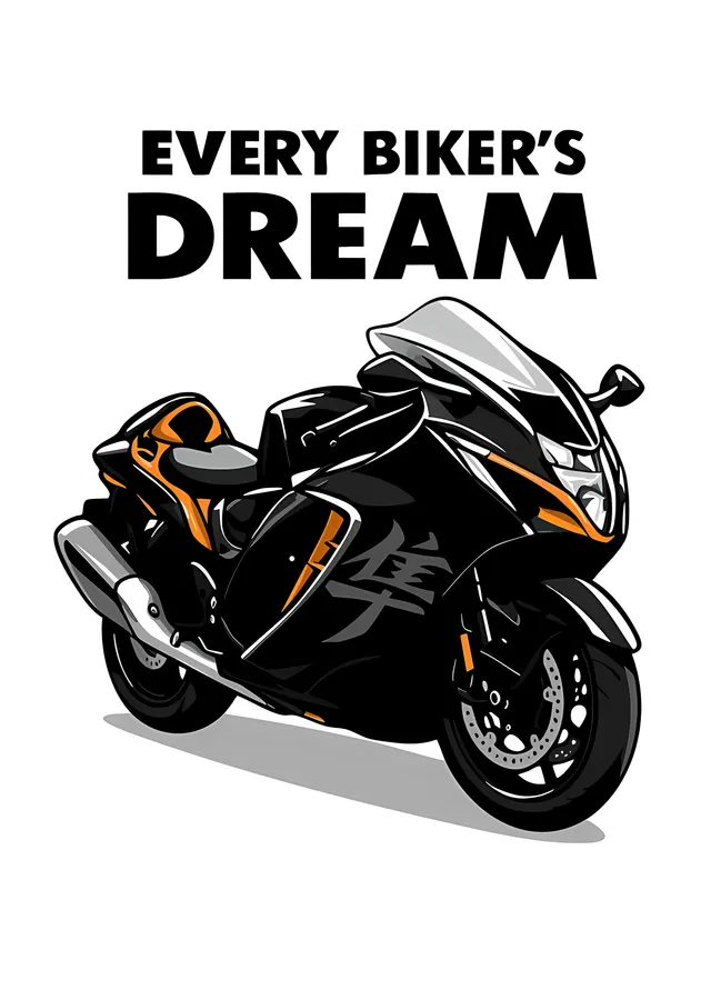 Suzuki Hayabusa Every Biker's Dream metal tablo