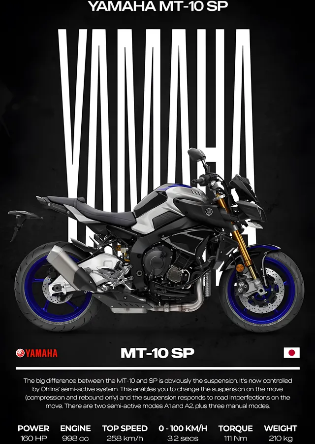 Yamaha MT-10 SP metal tablo