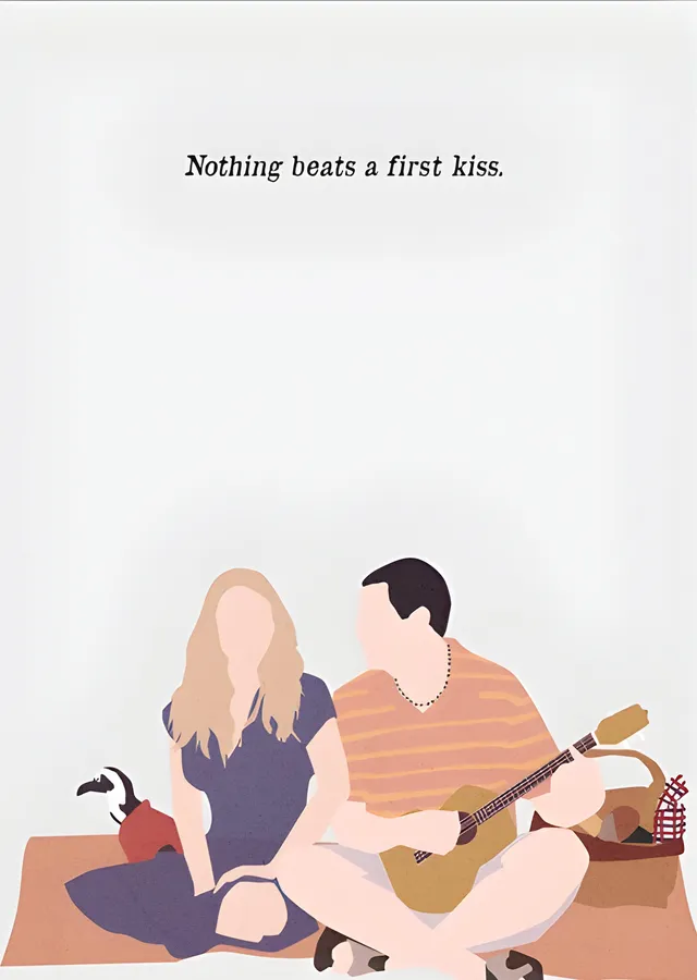 50 First Dates - Nothing Beats a First Kiss metal tablo