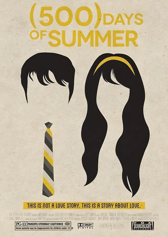 500 Days of Summer Minimalist metal tablo