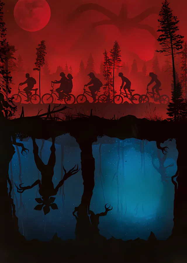 Stranger Things: Kızıl Orman metal tablo