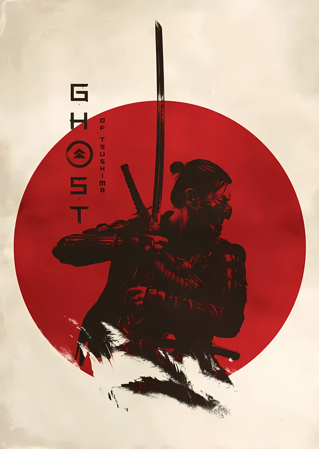 Ghost of Tsushima metal tablo
