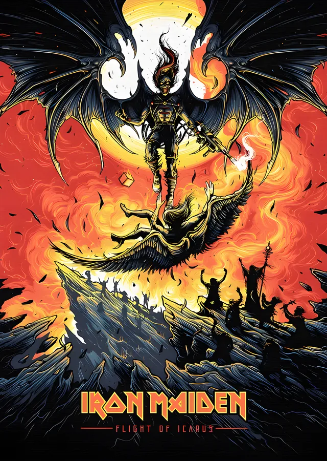 Iron Maiden - Flight of Icarus metal tablo