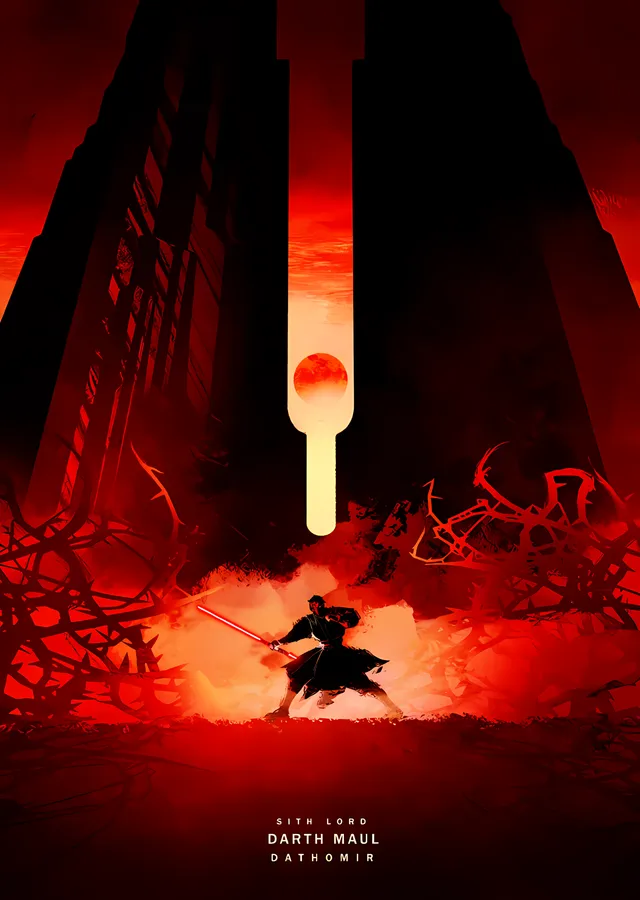 Darth Maul metal tablo