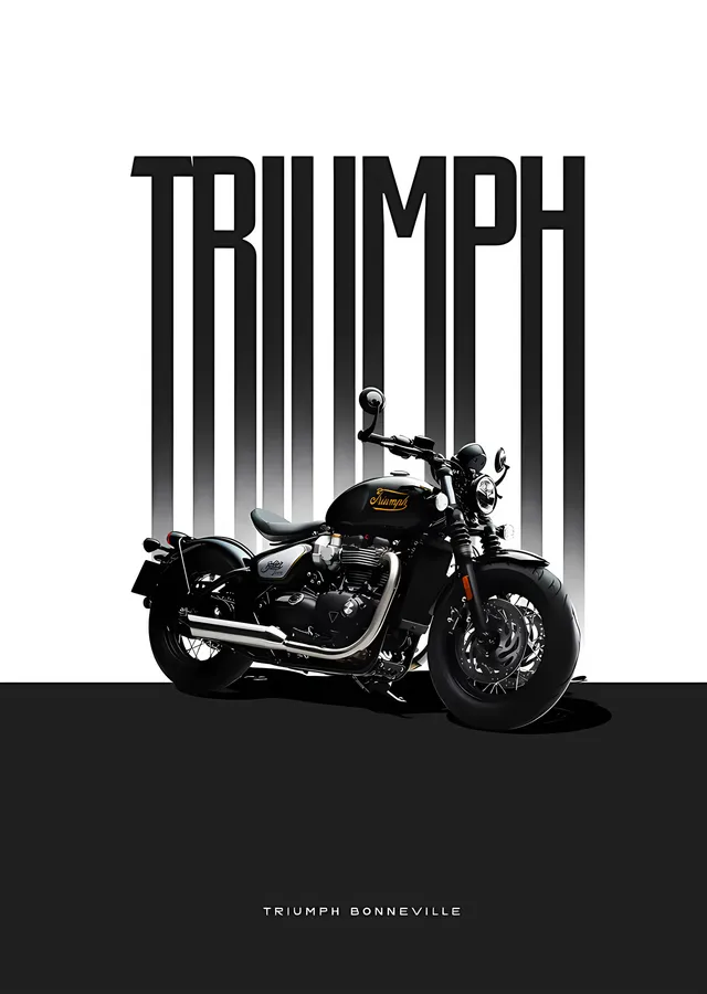 Triumph Bonneville metal tablo