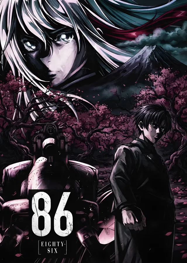 86 Eighty-Six: Kiraz Çiçeğinde İki Portre metal tablo