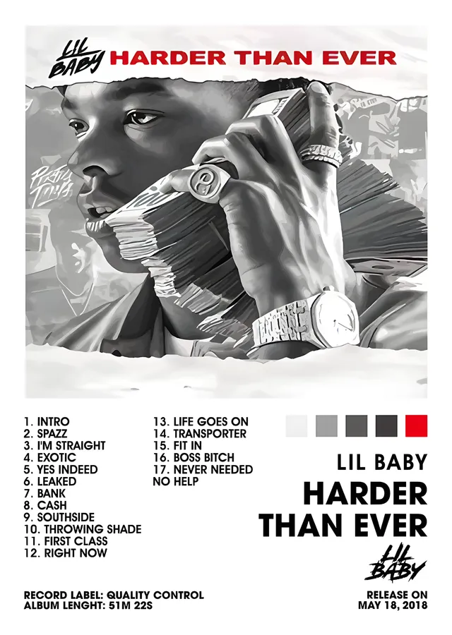 Lil Baby: Harder Than Ever metal tablo