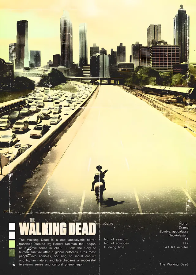The Walking Dead: Atlanta metal tablo