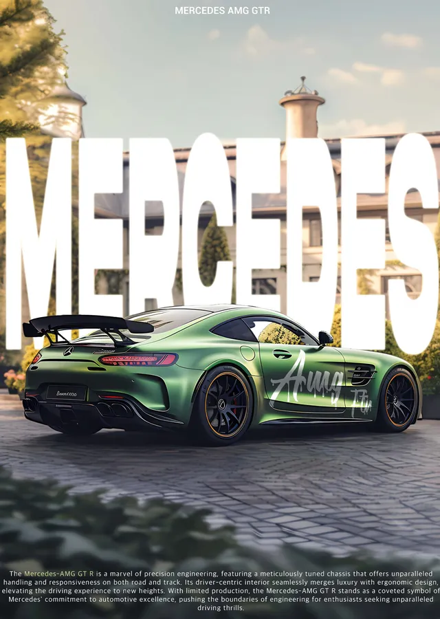 Mercedes-AMG GT R metal tablo