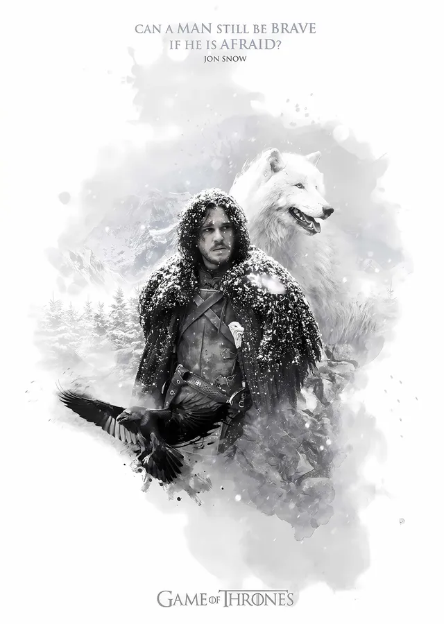Game of Thrones: Can a Man Still Be Brave? metal tablo