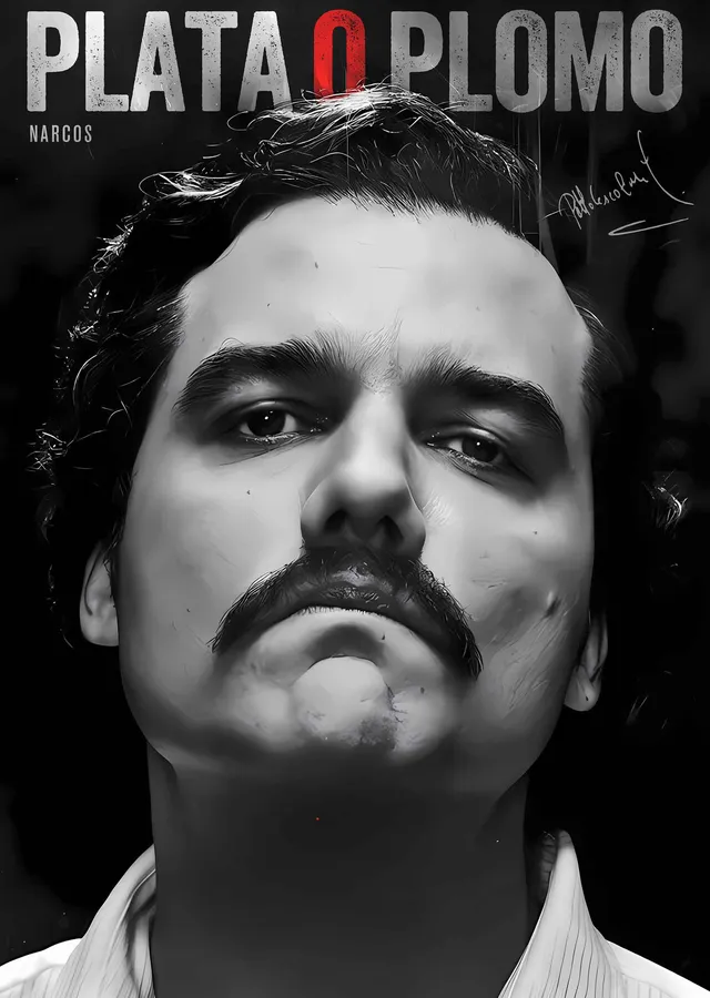 Narcos: Plata o Plomo metal tablo
