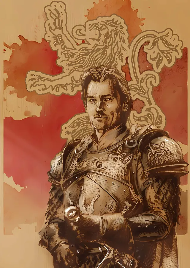 Game of Thrones: Jaime Lannister metal tablo