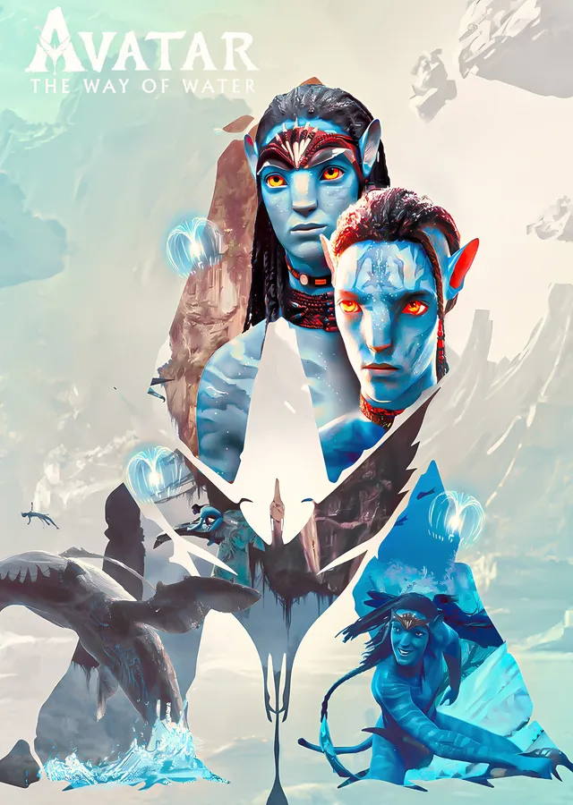 Avatar: The Way of Water · Mavi Silüetler metal tablo