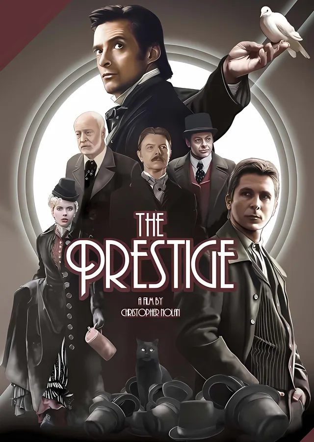The Prestige: Güvercinli Açık Kadro metal tablo