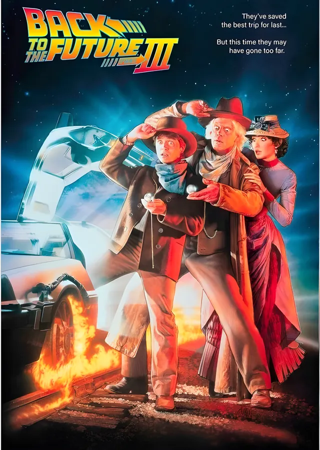 Back to the Future Part III: Alevli DeLorean metal tablo